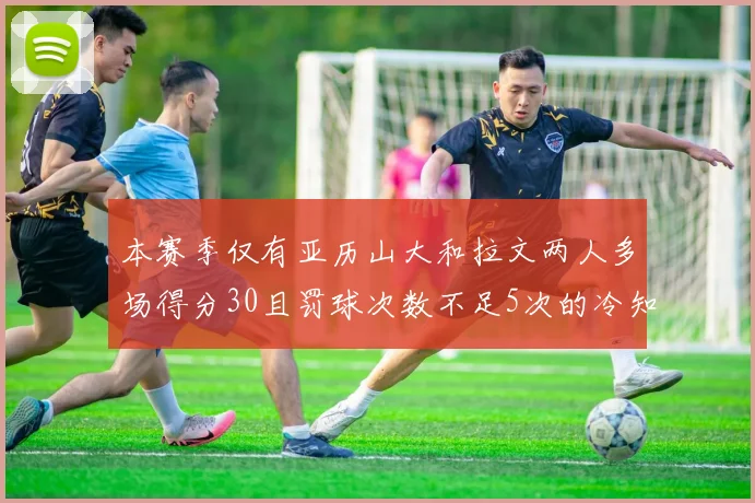 本赛季仅有亚历山大和拉文两人多场得分30且罚球次数不足5次的冷知识